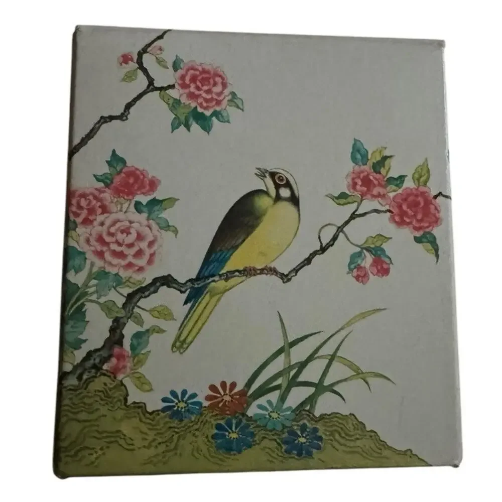 VTG Avon Dynasty Perfumed Candle Holder‎ with Lid 1971 Bird Oriental Home Decor